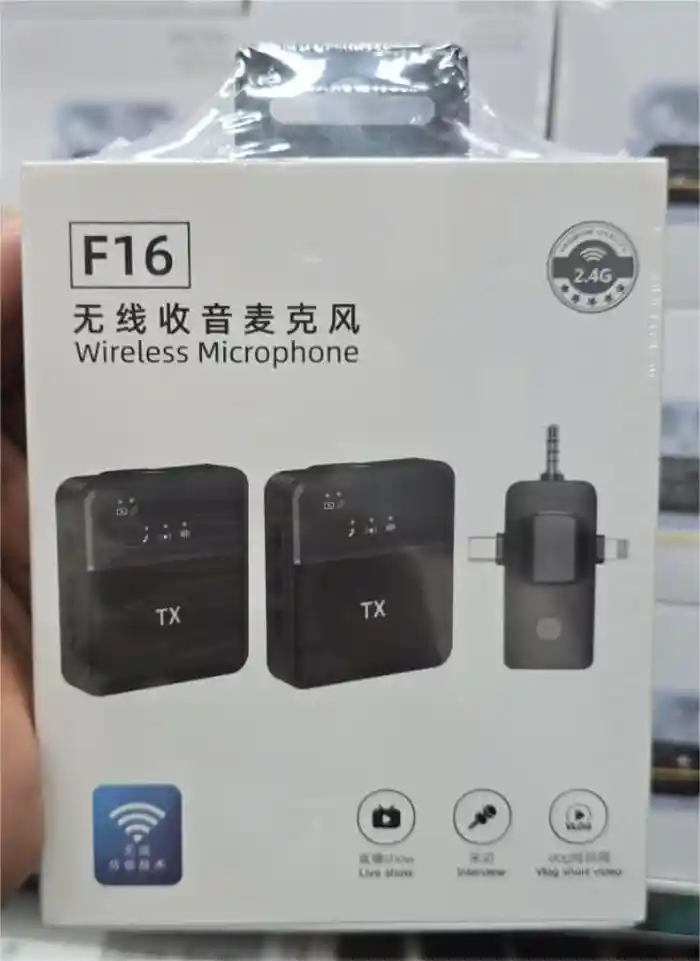 F16 Wireless Microphone Type-C lightening & 3.5mm interface